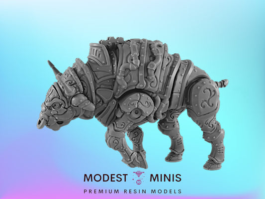 Clockwork Oxen | 25mm to 100mm Steampunk Mini | DnD | EC3D