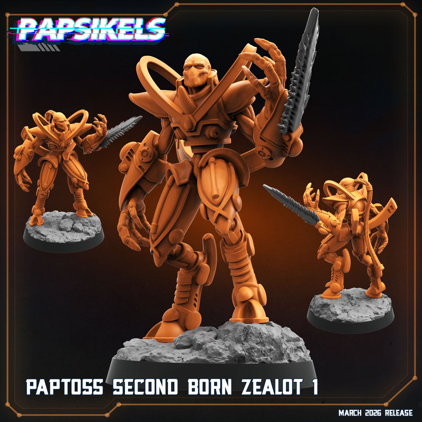 Paptoss Second Born Zealots - 32mm Scale Starcraft Proxy | Papsikels