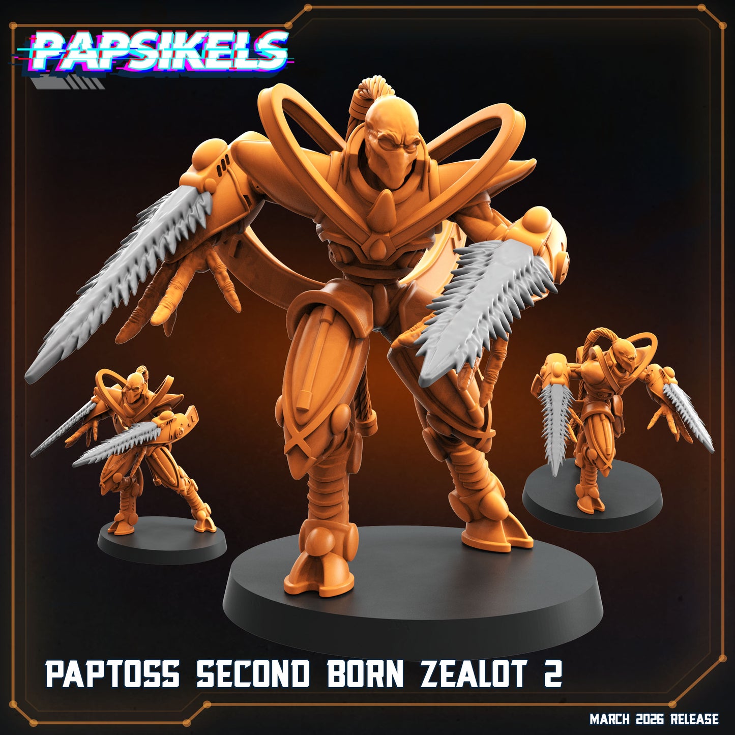 Paptoss Second Born Zealots - 32mm Scale Starcraft Proxy | Papsikels