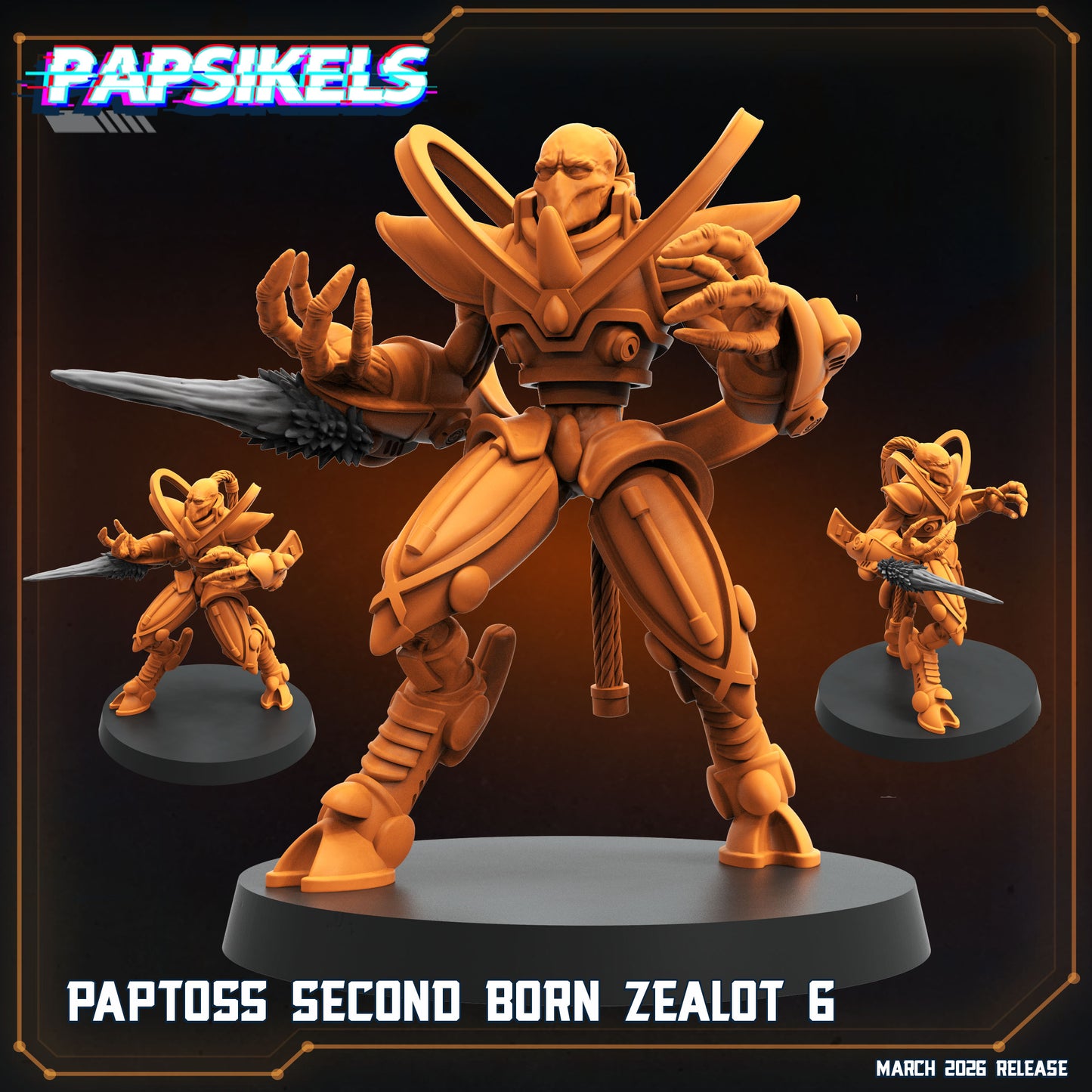 Paptoss Second Born Zealots - 32mm Scale Starcraft Proxy | Papsikels