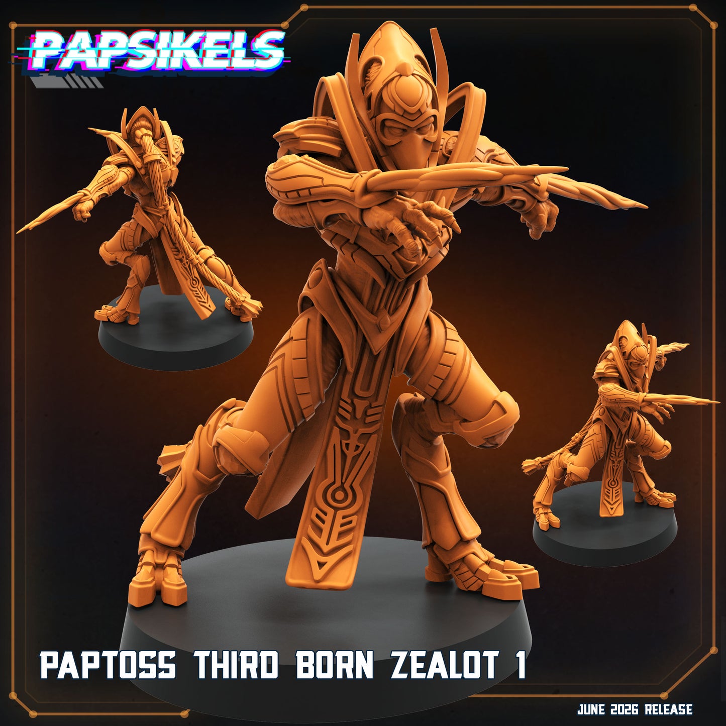Paptoss Third Born Zealots - 32mm Scale Starcraft Proxy | Papsikels