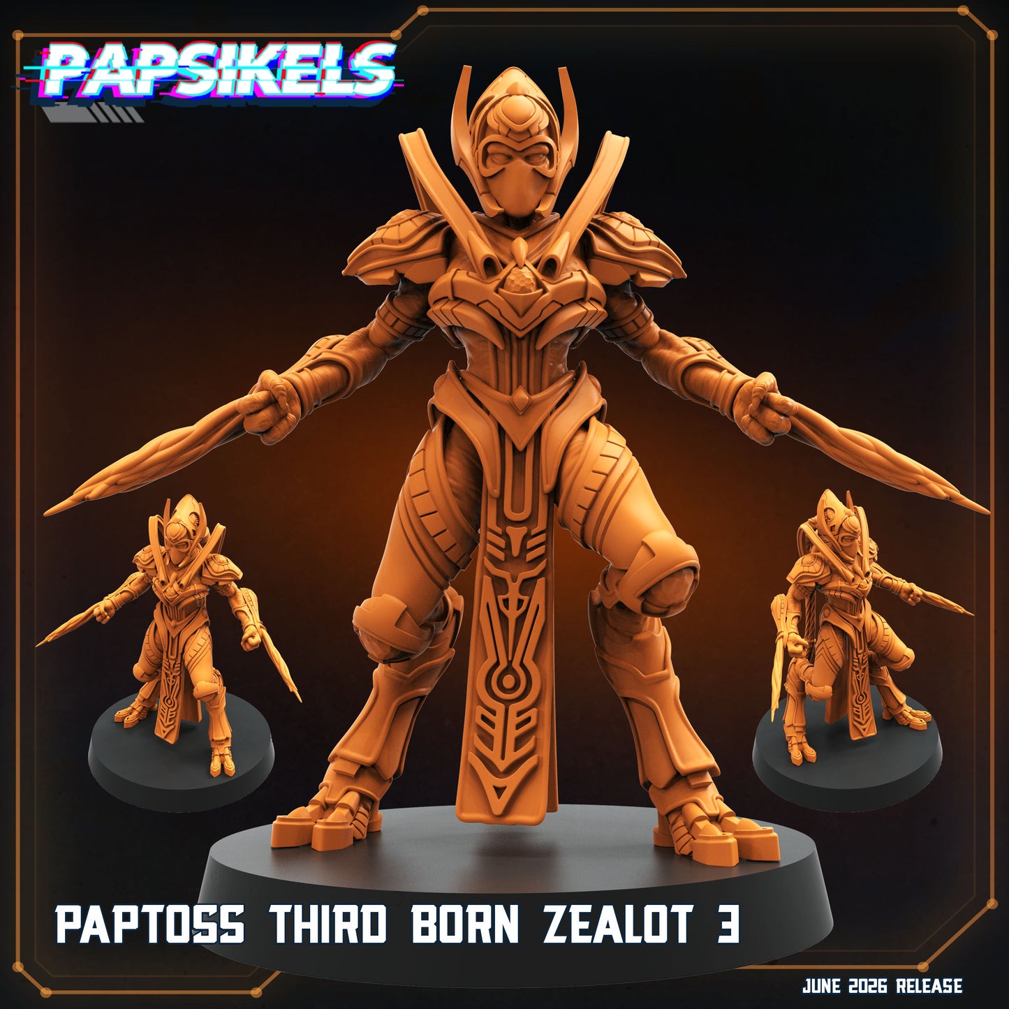Paptoss Third Born Zealots - 32mm Scale Starcraft Proxy | Papsikels