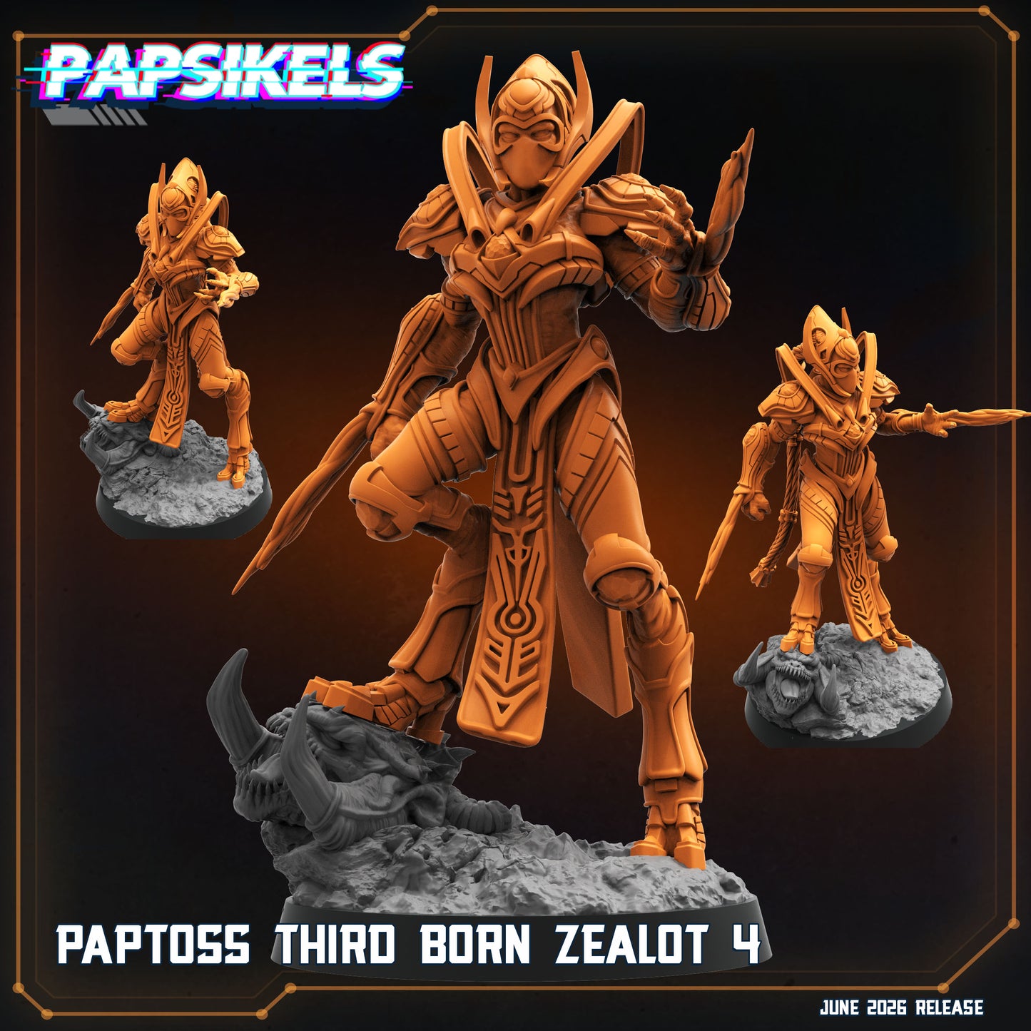 Paptoss Third Born Zealots - 32mm Scale Starcraft Proxy | Papsikels