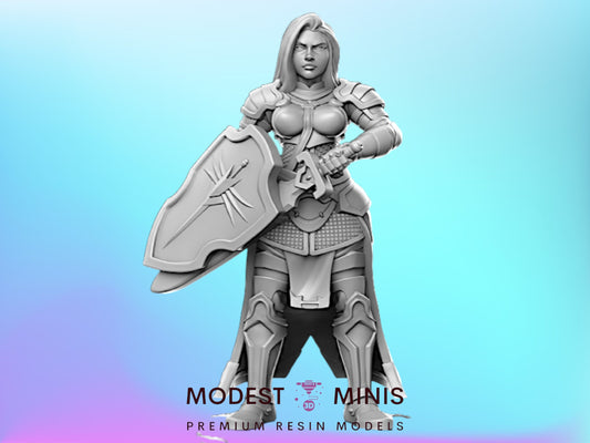 Paladin Dungeon Pinups - 28mm 32mm Scale DnD Miniature | RN Estudio