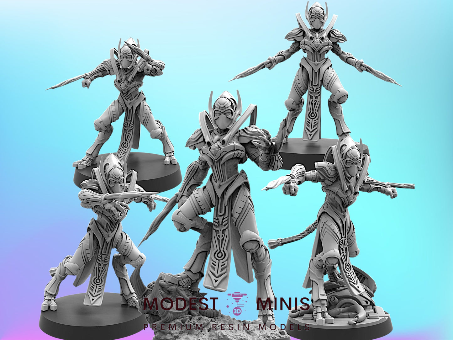 Paptoss Third Born Zealots - 32mm Scale Starcraft Proxy | Papsikels