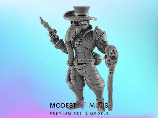 Plague Doctor | 25mm to 100mm Steampunk Mini | DnD | EC3D