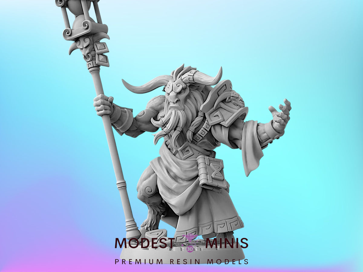 Platorus Sage Minotaur | 28mm - 75mm Scale Resin Minis | DnD | Frostgrave Artisan