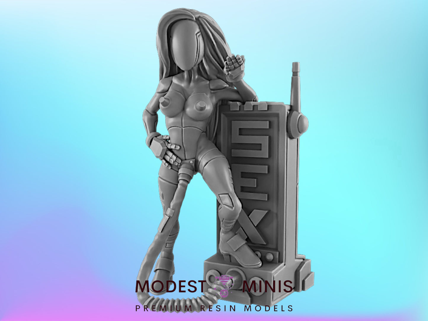 Pleasure Bot | 25mm - 75mm Scale | DnD | EC3D Cyberpunk Mini | Ghost City