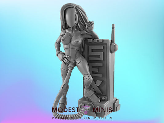 Pleasure Bot | 25mm - 75mm Scale | DnD | EC3D Cyberpunk Mini | Ghost City