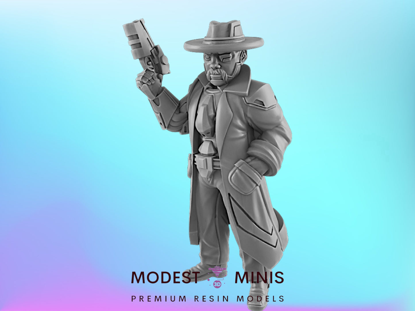 Private Eye | 25mm - 75mm Scale | DnD | EC3D Cyberpunk Mini | Ghost City