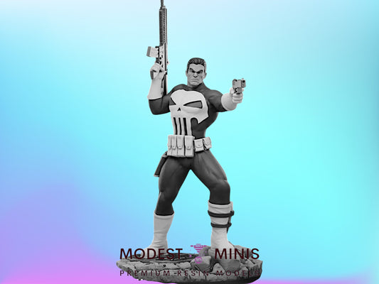 Dark Enforcer | Punisher 32mm - 40mm Mini | Crisis Protocol Proxy | Superhero | Hall of Heroes