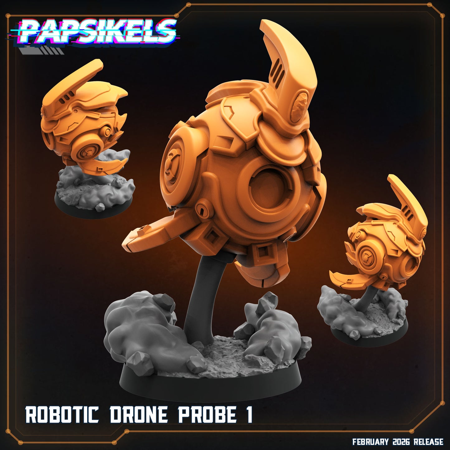 Robotic Drone Probes | 28mm+ Scale Miniature | Sci fi | Papsikels