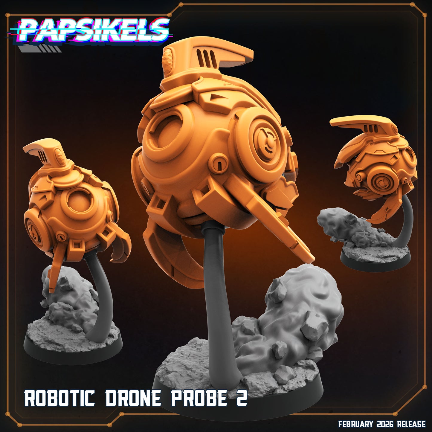 Robotic Drone Probes | 28mm+ Scale Miniature | Sci fi | Papsikels