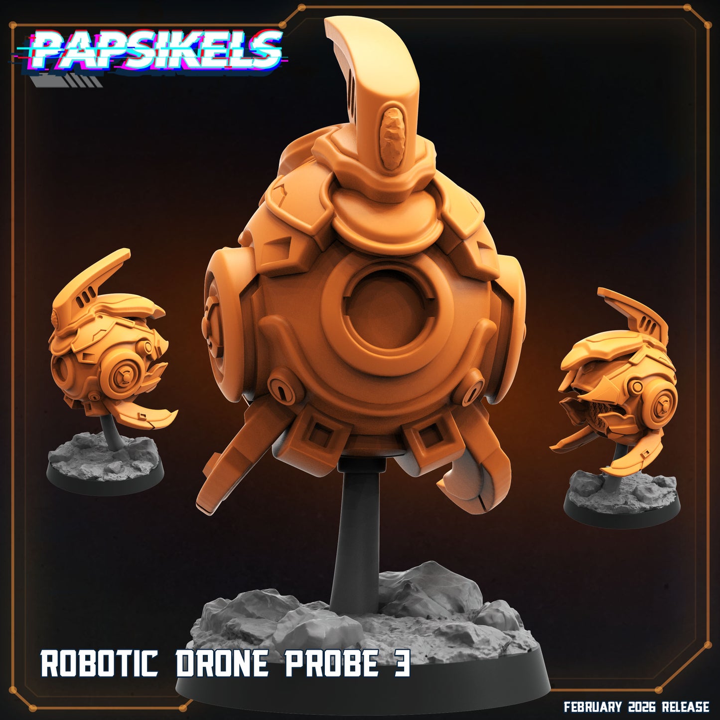 Robotic Drone Probes | 28mm+ Scale Miniature | Sci fi | Papsikels