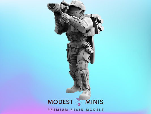 Recon Helljumper Recoiless| 28mm - 75mm Scale Aliens Miniature | Papsikel