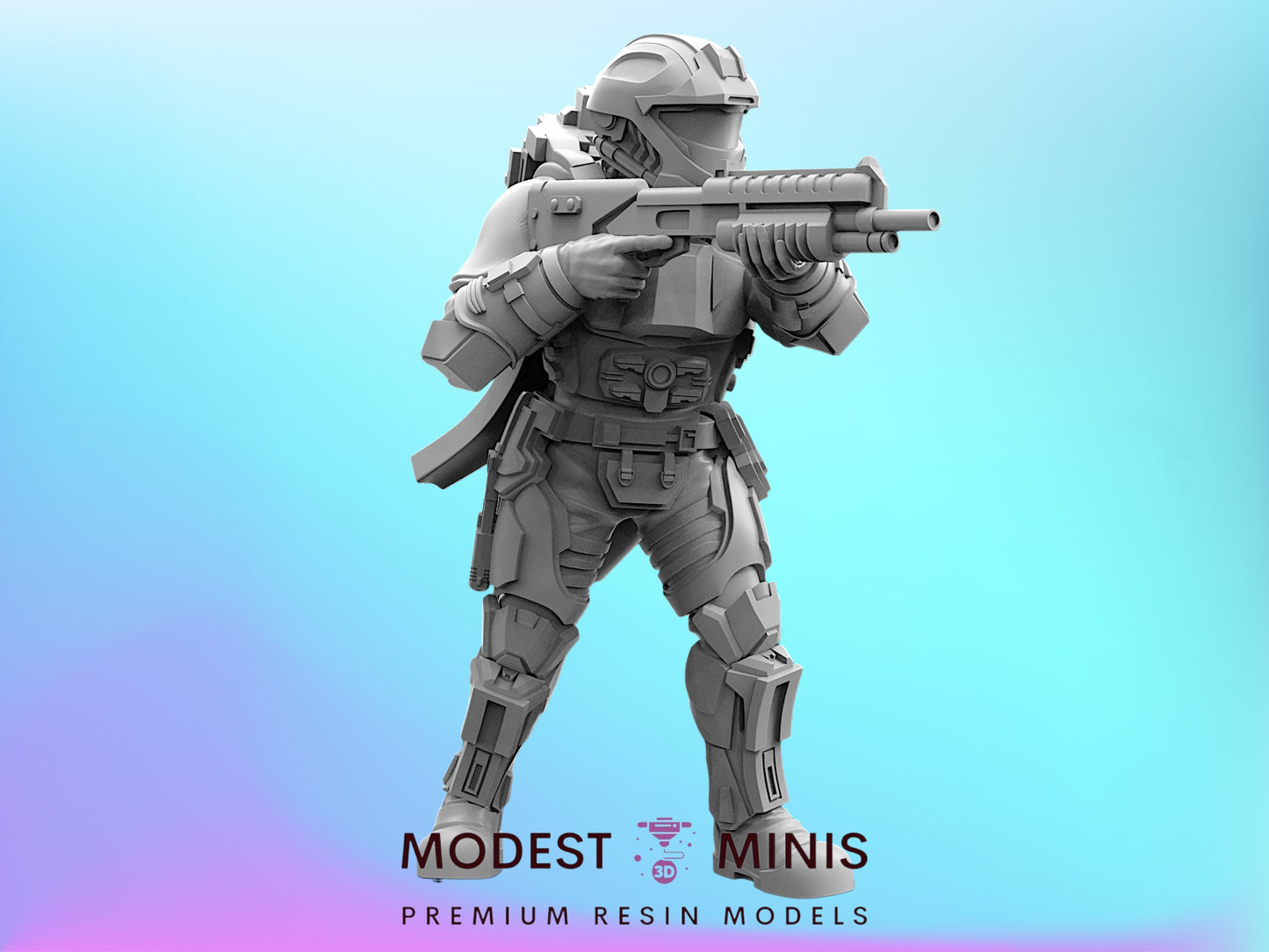 Recon Helljumper Shotgunner | 28mm - 75mm Scale Aliens Miniature | Papsikel