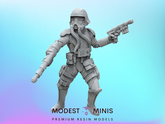 Recon Pilot Trooper - 28mm - 40mm Scale  Black Remnant Star Wars Mini
