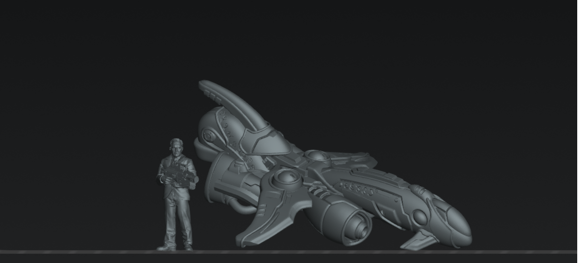 Cybernetic Reconnoitier Ship - 32mm Scale Sci Fi Helldivers Proxy | Papsikels