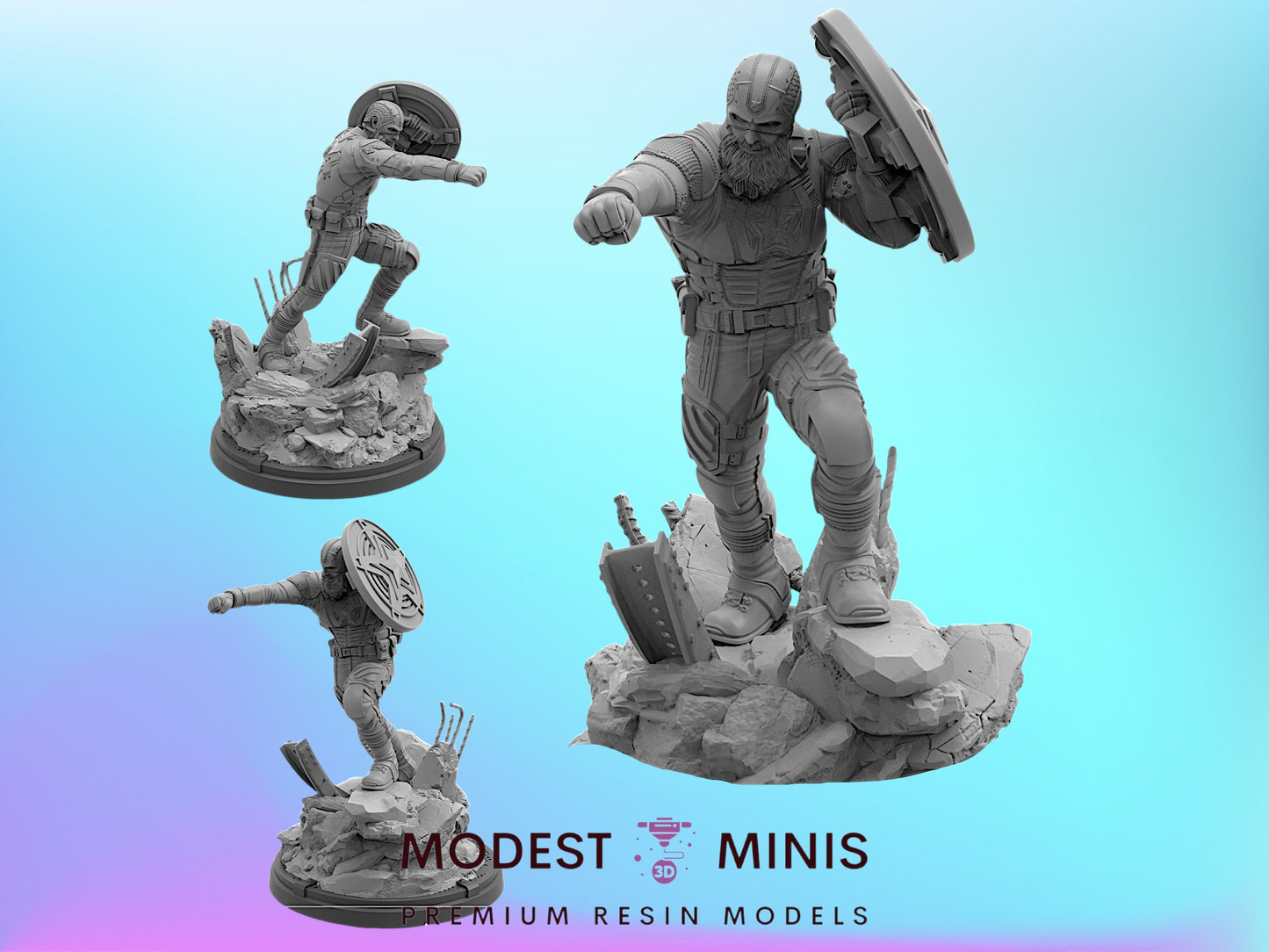 Red Guardian TBOLT | 32mm - 40mm Mini | Crisis Protocol Proxy | Superhero | Trident