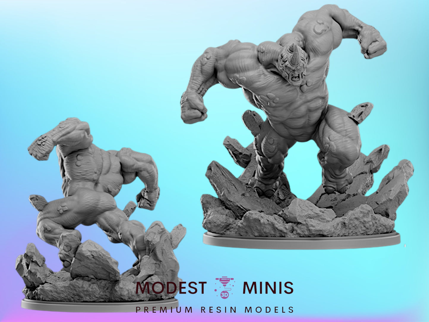 Unstoppable Juggernaut | Rhino 32mm - 40mm Mini | Crisis Protocol Proxy | Superhero | Hall of Heroes