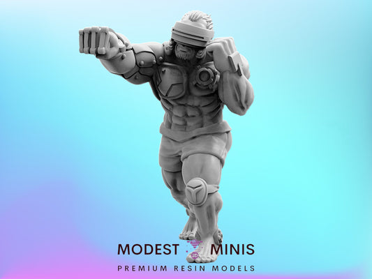 Cyber MMA Fighter Richardson Silva - 32mm Scale Alien Miniature | Papsikels