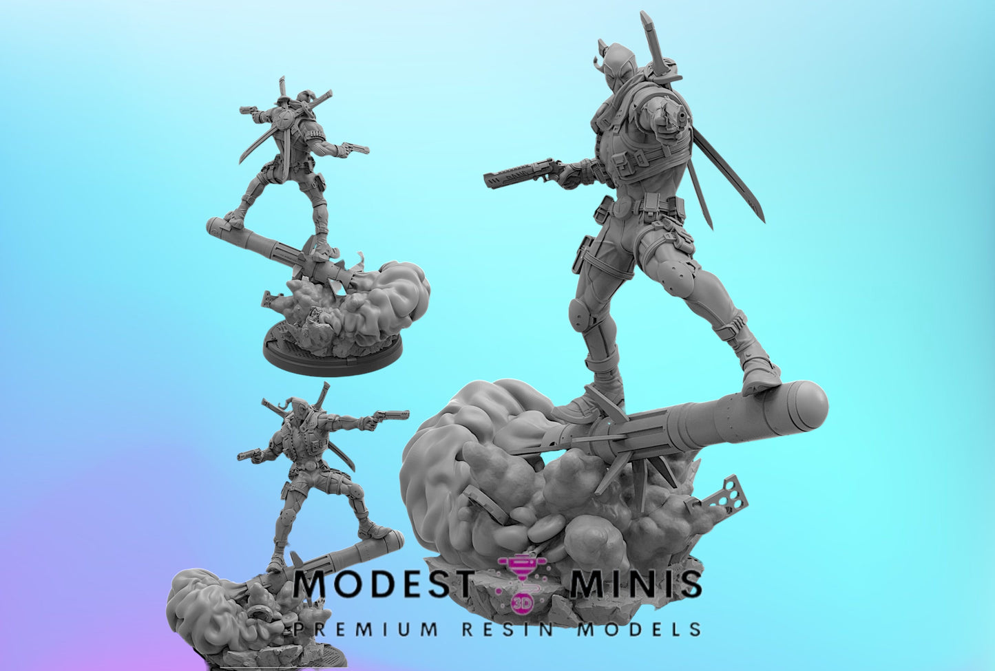 Rival Deadpool | 32mm - 40mm Mini | Crisis Protocol Proxy | Superhero | Trident