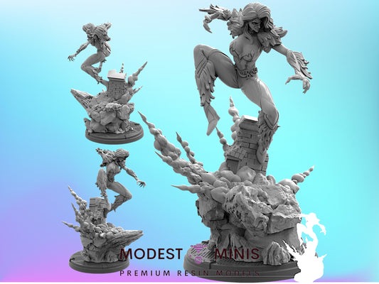 Rivals Black Cat | 32mm - 40mm Mini | Crisis Protocol Proxy | Superhero | Trident