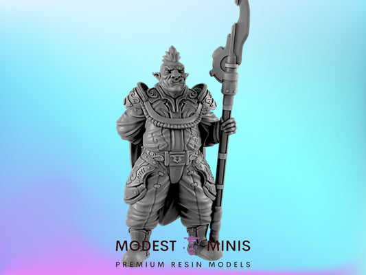 Royal orc Guard | 25mm to 100mm Steampunk Mini | DnD | EC3D