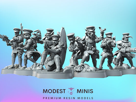 8pc Royal Security Resistance - 28mm - 40mm Scale | Star Wars Legion Mini | War Bear