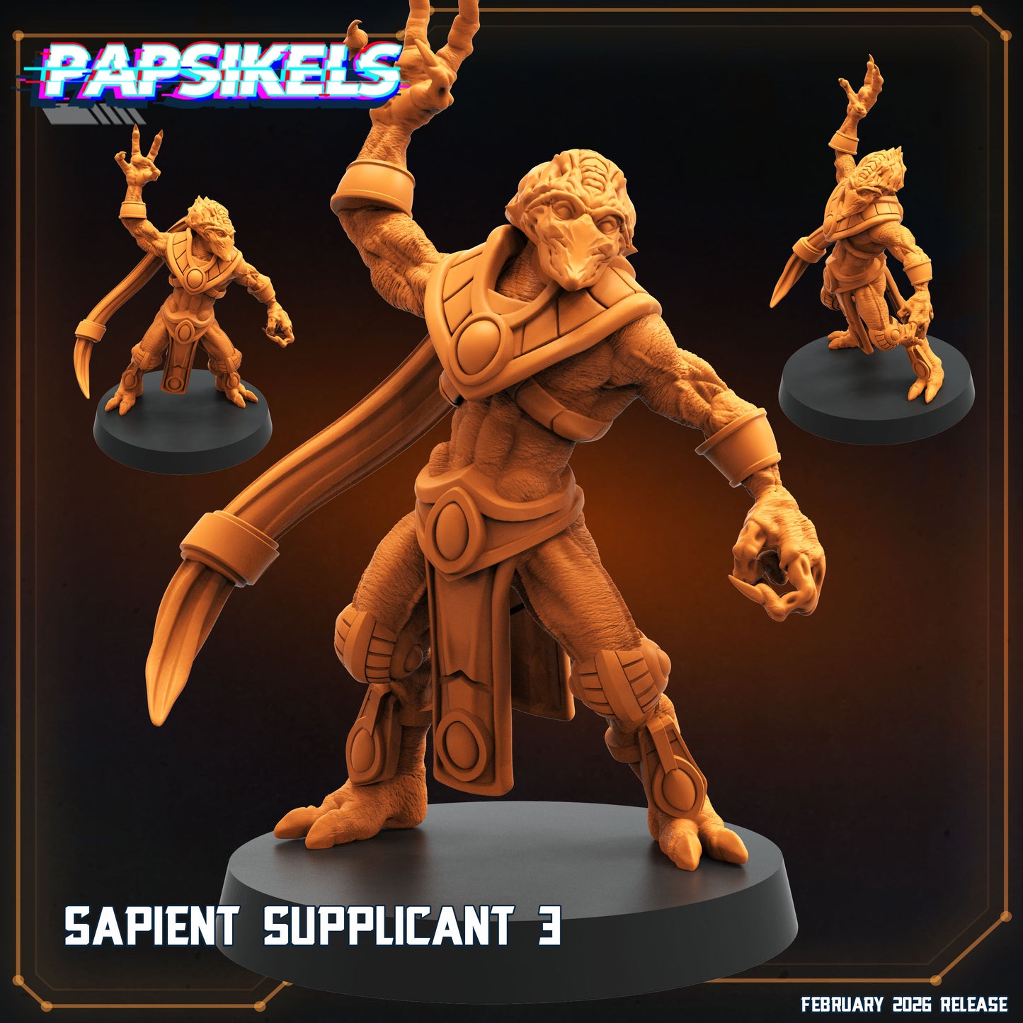 Sapient Supplicants | 28mm+ Scale Miniature | Sci fi | Papsikels