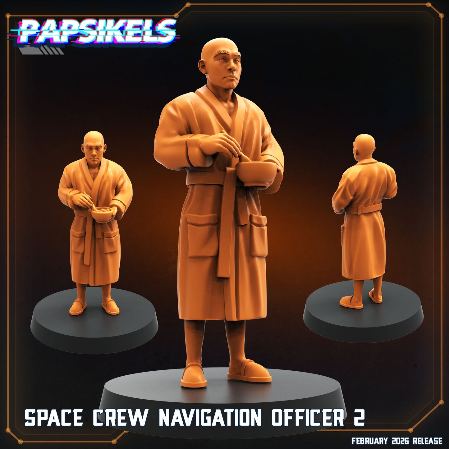 Space Crew Navigation Officer | 28mm+ Scale Miniature | Sci fi | Papsikels