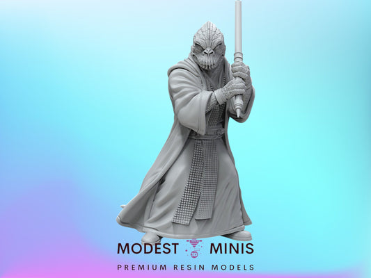 Reptilian Mystical Warrior - 28mm - 40mm Scale | D&D | Star Wars