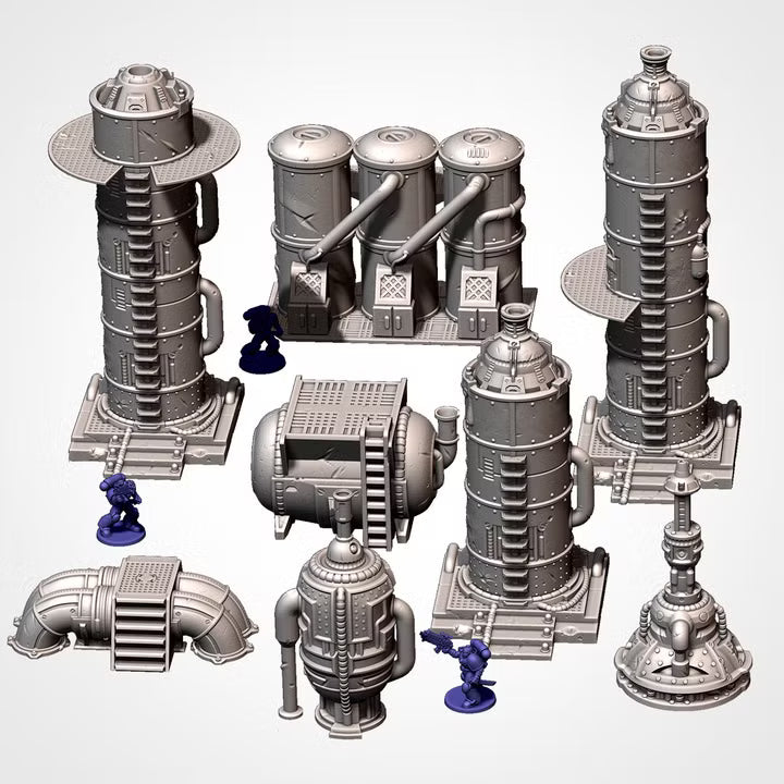 Industrial Sector | 28mm - 40mm Scale | Survivor Terrain | Badlands Terrain | Txarli