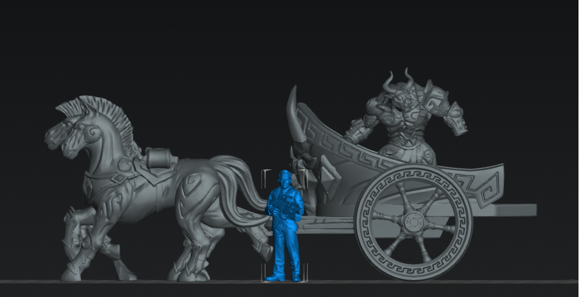 Minoc Chariots | 28mm - 75mm Scale Resin Minis | DnD | Frostgrave Artisan Minotaurs