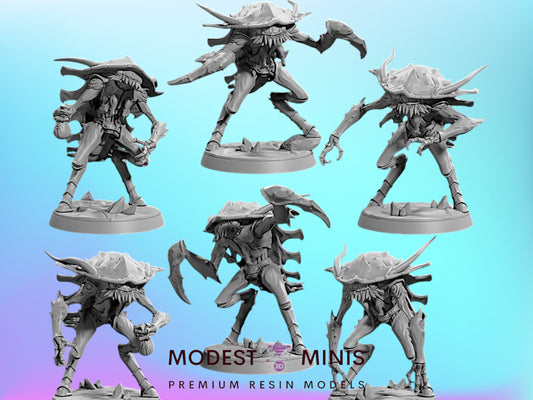 6pc Zeek Scuttler Alt | 28mm - 75mm Scale Resin Minis | DnD | Frostgrave Artisan Guild Brood