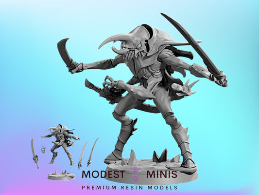 Zarruk Scuttler Knight | 28mm - 75mm Scale Resin Minis | DnD | Frostgrave Artisan Guild Brood
