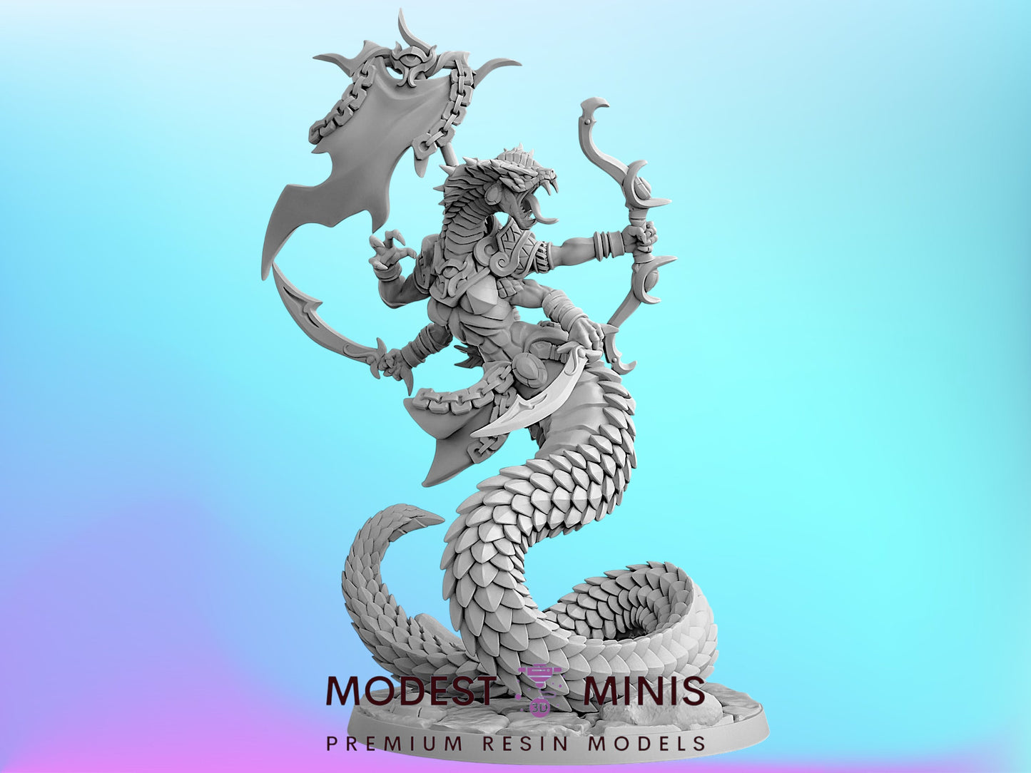 Sethris Yuan Ti | 28mm - 75mm Scale Resin Minis | DnD | Frostgrave Artisan Maneater Nagarot