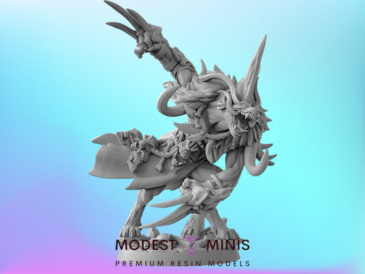 Shargat Skulldancer | 28mm - 75mm Scale Resin Minis | DnD | Frostgrave Artisan Guild Bonegnashers