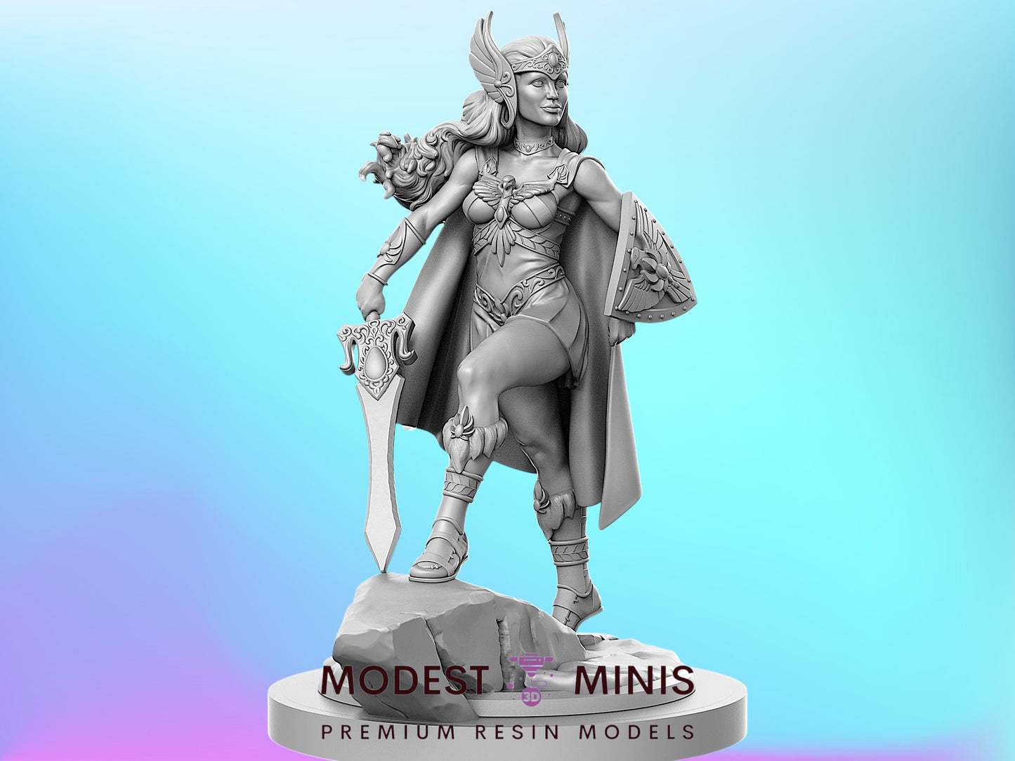 She-Ra - 28mm - 100mm DnD Miniature | He-Man | 80's Fantasy Mini - RN Estudio