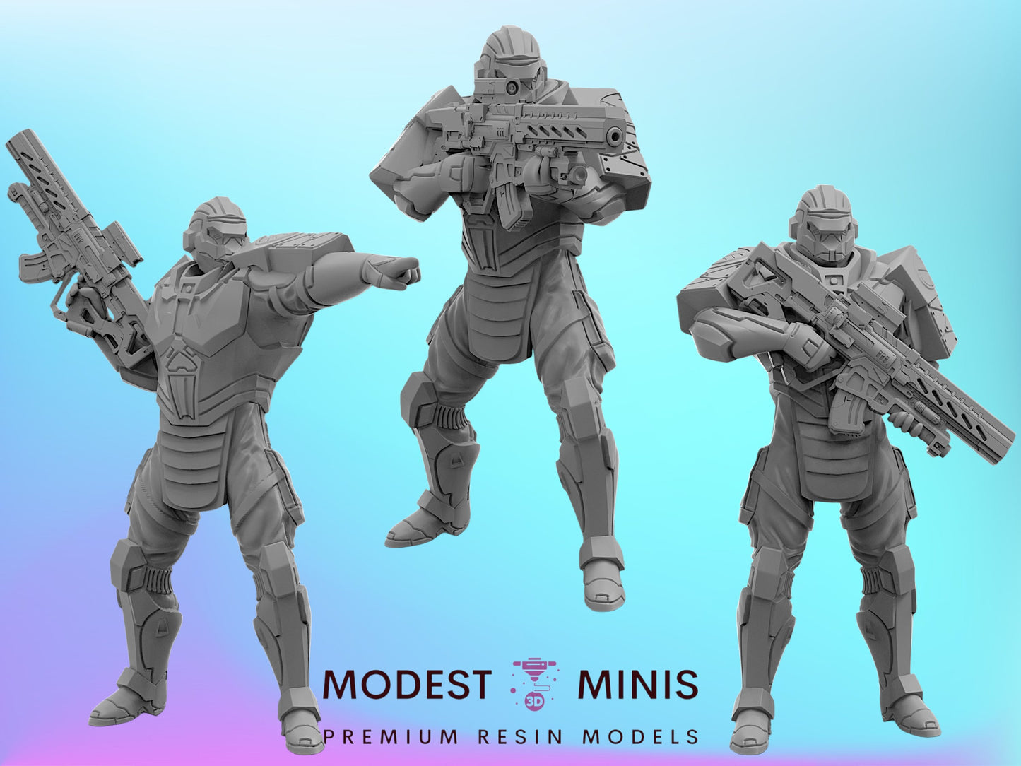 Shield Heavy Agent 1-3 | 32mm - 40mm Mini | Crisis Protocol Proxy | Superhero | Trident