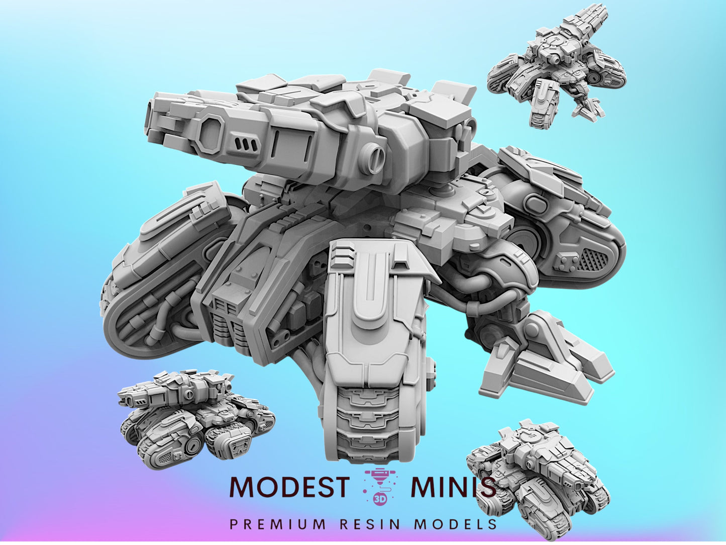 Human Armored Beleaguer Tank - 32mm Scale Sci Fi Starcraft | Papsikels