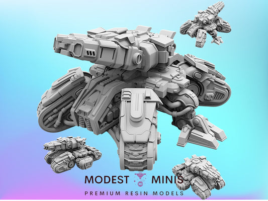 Human Armored Beleaguer Tank - 32mm Scale Sci Fi Starcraft | Papsikels