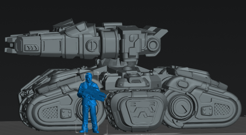 Human Armored Beleaguer Tank - 32mm Scale Sci Fi Starcraft | Papsikels