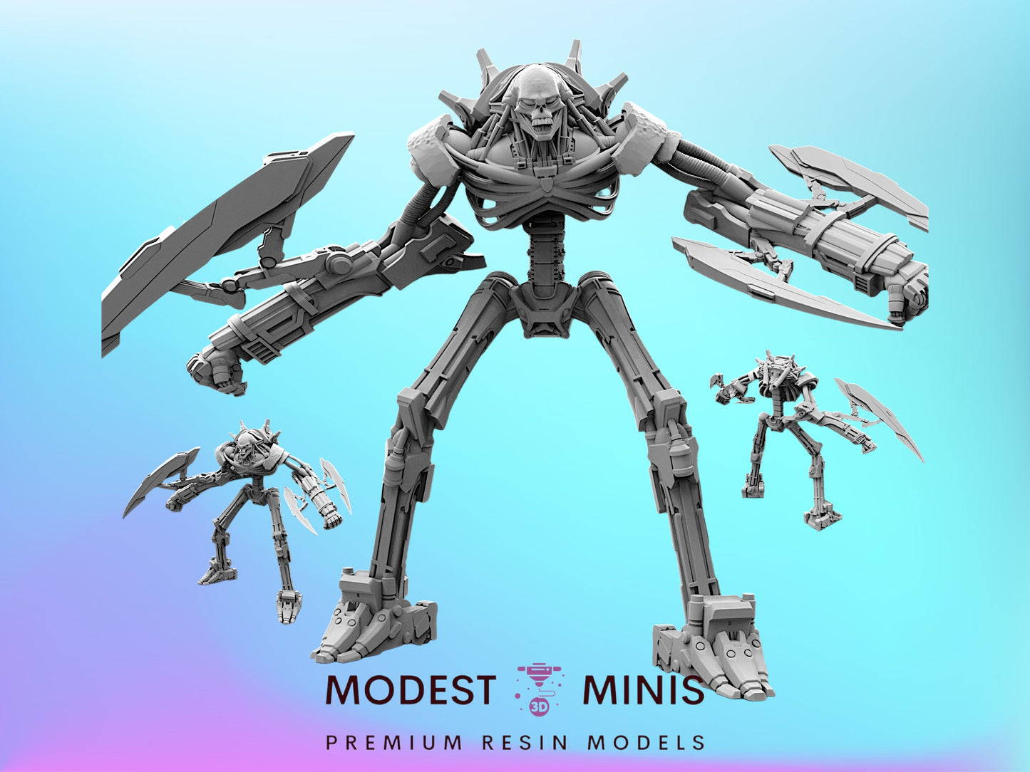 Cyber Skele Droid 2 - 32mm Scale Cyberpunk Shadowrun | Papsikels