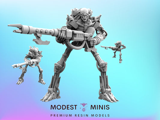 Cyber Skele Droid 3 - 32mm Scale Cyberpunk Shadowrun | Papsikels