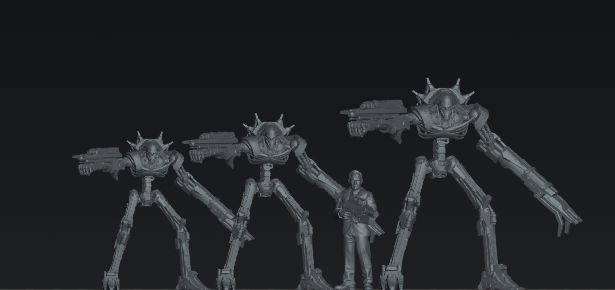Cyber Skele Droid 2 - 32mm Scale Cyberpunk Shadowrun | Papsikels