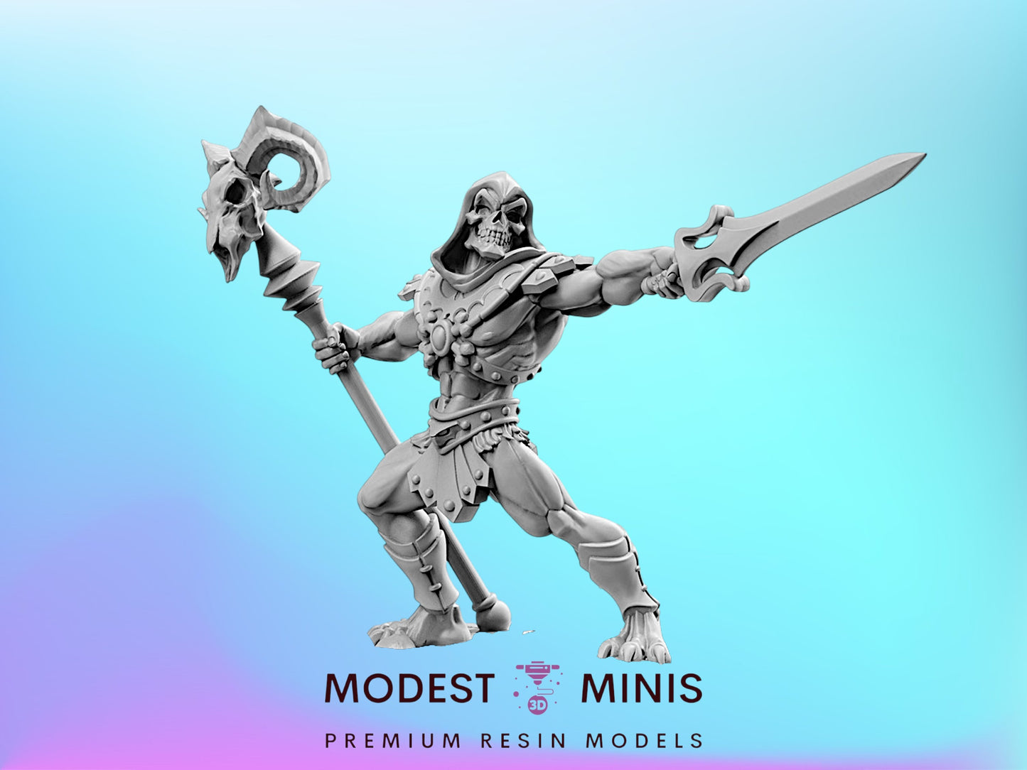 Skulldor - 32mm Scale DnD Miniature | He-Man | 80's Fantasy Mini - RN Estudio