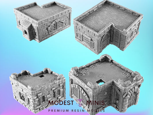 Small Desert Houses | 28mm - 40mm Scale | Desert Terrain | Scatter | EC3D