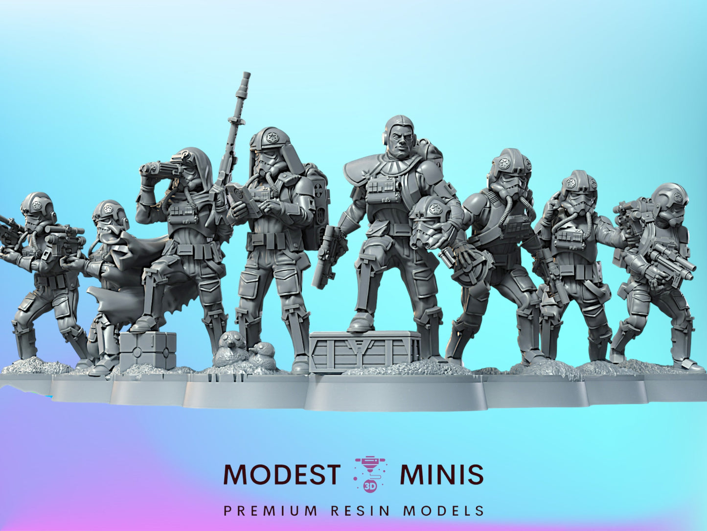 8pc Spec Ops Pilots - 28mm - 40mm Scale | Star Wars Legion Mini | War Bear