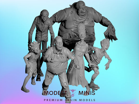 Springfield Zombies | 28mm - 100mm Scale Resin Mini | Zombicide | Vaultz